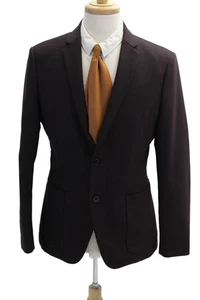 Theory Mens Tobius Newlyn Blazer Jacket Eggplant Purple Wool Size 40 Regular - Picture 1 of 8