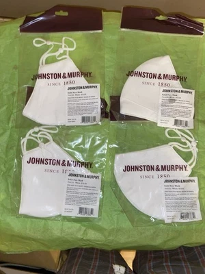 Johnston & Murphy Solid White Face Mask (4 Pack) - Image 1 of 4