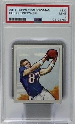 Rob Gronkowski PSA 9-2011 Topps '1950 Bowman Style' Gronk, Patriots, Buccaneers Foto 1 de 4
