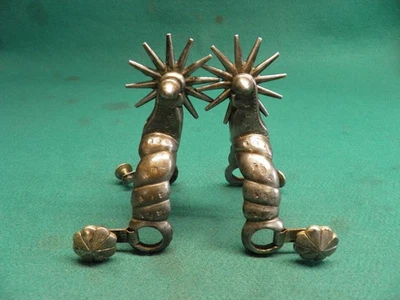 NICE OLD VINTAGE PAIR OF BUERMANN DON PEDRO COWBOY SPURS - Image 1 of 4