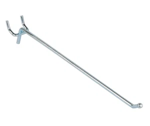 SSWBasics Gancho de clavija cromada de 10 pulgadas para tablero de clavijas de 1/4 de pulgada - Paquete de 60 - Resistente - Imagen 1 de 2