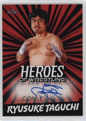 2023 Leaf Heroes of Wrestling Auto Red Ryusuke Taguchi #BA-RT1 Auto - Image 1 of 2