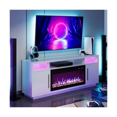 Suporte de TV lareira BELLEZE 70" para TVs de até 80", luz LED centro de entretenimento... - Imagem 1 de 4