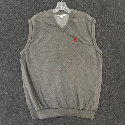 Alabama Crimson Tide Sweater Vest Mens XL Gray V-Neck Embroidered Elephant C&B - Image 1 of 4