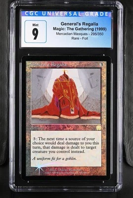 GENERAL'S REGALIA Mercadian Masques Foil Rare CGC 9 MTG [Nostalgium] - Image 1 of 2