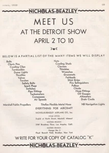 1932 Nicholas-Beazley Aircraft ad 12/24/2022f - Picture 1 of 1