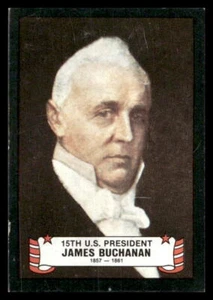 Tarjeta adhesiva 1980 Kellogg #15 James Buchanan Presidents como nueva - Imagen 1 de 2