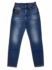 Mavi NWT Women's Star Iconic High Rise Mom Jeans Size 27 Blue Zip Fly RRP $169 - Foto 1 di 17