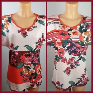 NEU Ex Principles Damen rosa Blumendruck Jersey Top Gr. 12-18 - Bild 1 von 11
