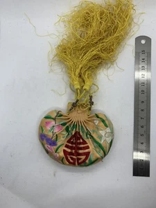 Antike chinesische Geldbörse Pomander Duft Portemonnaie Ende 19. Jh. - Bild 1 von 4