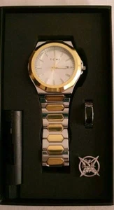 Tomi Luxury Men's White Face Gold Bezel Silver Watch Gift Box UK🇬🇧 24hr Post - Picture 1 of 24