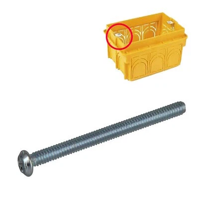A.CAPALDO 10 Pz Viti Vite Prolungate Per Supporti Elettrici Cassetta Elettrica 503 Mm 50