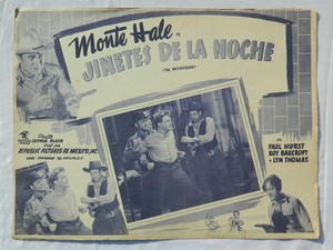 VINTAGE RARE THE MISSOURIANS MONTE HALE PAUL HURST ROY BARCROFT LOBBY CARD # 3