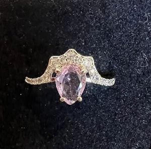 Bomb Party Ring Sz 9 RBP3842 Just a Dream Lt Amethyst/Rhodium - Picture 1 of 6