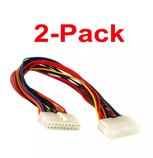 ATX 20-Pin Male to Female Extension Cable for PC Power Supply to Motherboard 1FT - Image 1 of 1