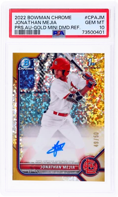 2022 Bowman Chrome Jonathan Mejia /50 PSA 10 - Image 1 of 2