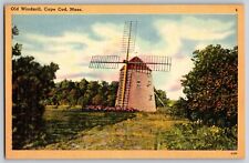 Massachusetts MA - Beautiful View Of Old Windmill - Vintage Postcard - Unposted