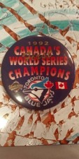 Vtg 1992 Canada's first World Series Champions Toronto Blue Jays Button Pin