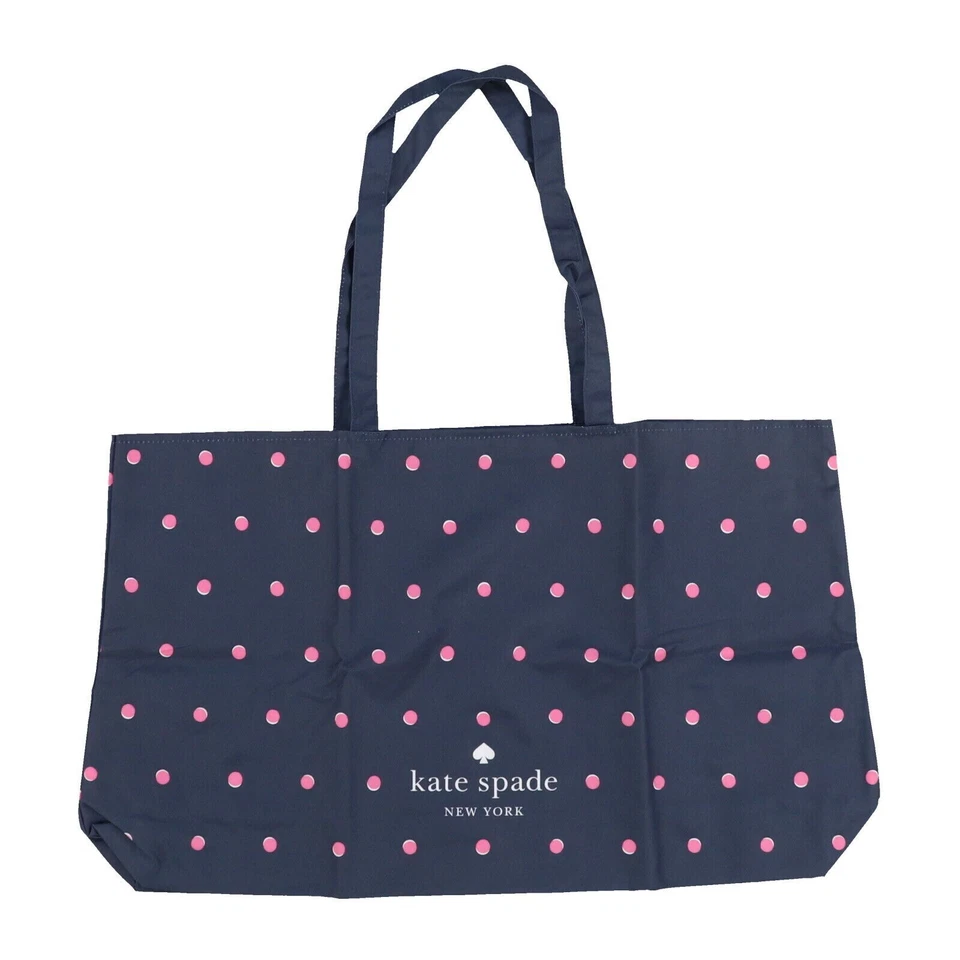 Bolso de Mano KATE SPADE Llevar Lunares Rosa Azul Marino NUEVO Foto 1 de 1