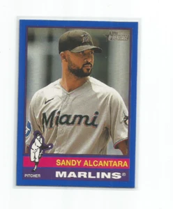 SANDY ALCANTARA (Miami Marlins) 2025 TOPPS HERITAGE BLUE PARALLEL CARD #161 - Picture 1 of 1