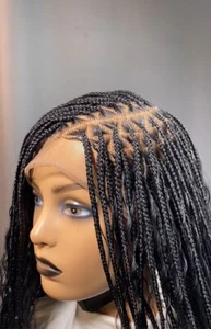 Braided wig,Knotless Box Braids,Frontal braid wig,Braid wig, Bohemian Braids - Picture 1 of 11