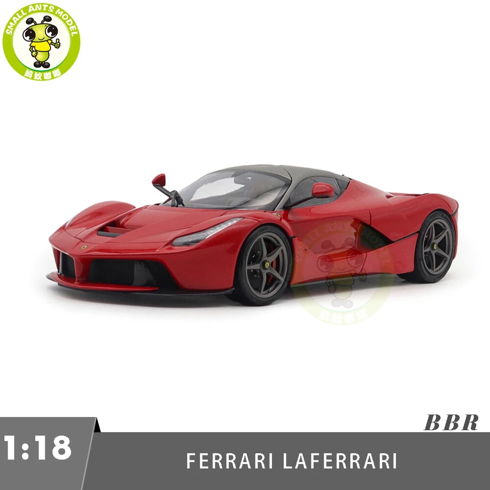 1/18 BBR 182221-5 Ferrari LaFerrari Rosso Corsa 322 Carbon Top Diecast Model Car - Imagem 1 de 4