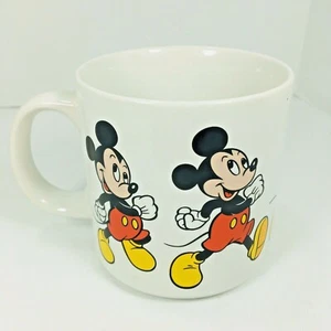 Vintage 80er Jahre Mickey Mouse Walking Mug weiß - Bild 1 von 6