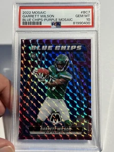 2022 Mosaic GARRETT WILSON PURPLE MOSAIC ROOKIE CARD # 17/49 PSA 10🔥RARA🔥POP 7 - Foto 1 di 9