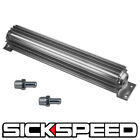Polished 18 Inch Anodized Aluminum Double Pass Finned Oil Cooler Car Truck P2