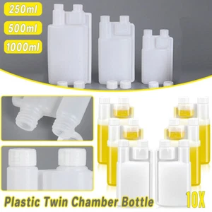 250-1000ml Plastic Twin Chamber Bottle with Tamper Evident Cap for Chemical Liqu - Picture 1 of 15