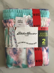 Eddie Bauer Kids , Girls, 2-Pack Youth Joggers, Medium 10/12, New with Tag - Picture 1 of 10
