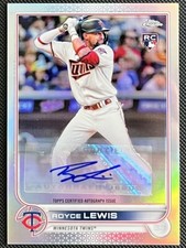 2022 Topps Chrome Update Royce Lewis Rookie Refractor #AC-RL Auto RC Twins