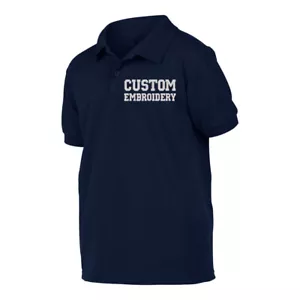 Maßgeschneidertes Poloshirt, maßgeschneidertes Stickkragenhemd, maßgeschneidertes Poloshirt (marineblau) - Bild 1 von 6