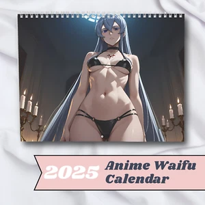 Anime Waifu Kalender 2025 - Sexy Dessous Pin-Up Art - mancave - es - death - Bild 1 von 7