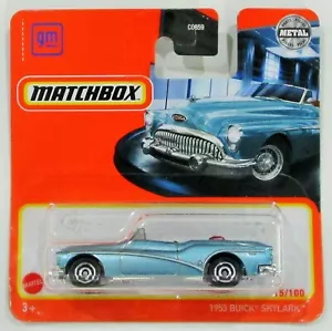 Matchbox serie basic carta corta 1953 53 buick blu allodola #15/100 - Foto 1 di 4