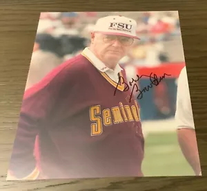 BOBBY BOWDEN SIGNED 8X10 FOTO AUTOGRAMM FLORIDA STATE SEMINOLES FSU COA #2 - Bild 1 von 1