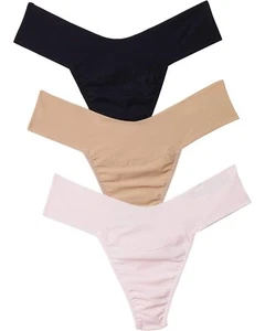 Hanky Panky L11223 Damen 3er Pack Breathe Natural Rise Tanga Größe S - Bild 1 von 3