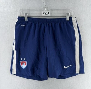 Team USA Shorts Womens Large Navy Blue Dri Fit Training Soccer Athletics Vtg - Picture 1 of 13