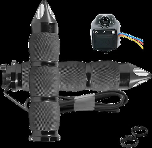 Empuñaduras térmicas Avon amortiguador de aire negro para Honda VTX1800F 05-08 Foto 1 de 4