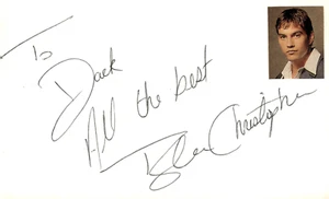 Tyler Christopher Signed Auto 3x5 Index Card General Hospital - Picture 1 of 2
