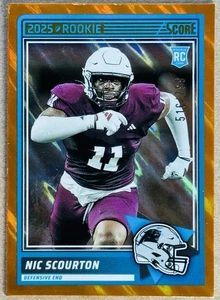 2025 PANINI SCORE #27 NIC SCOURTON ROOKIE RC ORANGE LAVA /799 NM+ TEXAS A&M - Picture 1 of 3