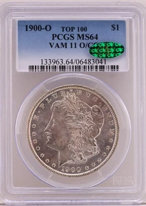 1900-O  $1 PCGS MS 64 CAC VAM 11 O/CC Overdate. (TOP 100) - Picture 1 of 24
