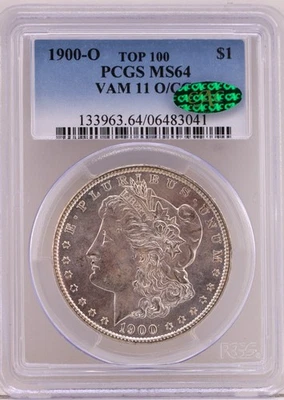1900-O  $1 PCGS MS 64 CAC VAM 11 O/CC Overdate. (TOP 100) - Image 1 of 4