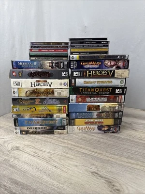 PC Vintage Video Game Lot 30 Games Some New Neverwinter Star Wars Sims Guild War - Image 1 of 4
