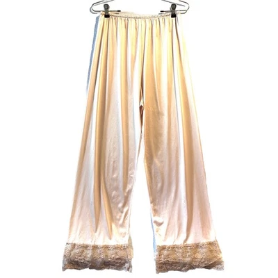 Pantalones de pijama de encaje satinado vintage Henson Kickernick talla 34 Foto 1 de 4
