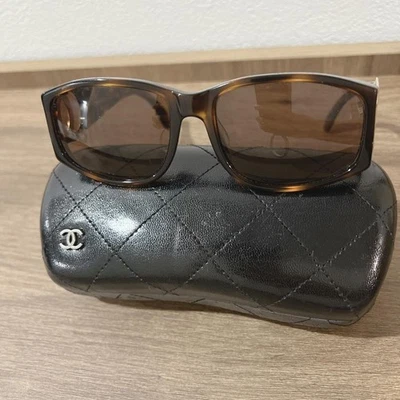 Gafas de sol Chanel 02461 91235 marrón carey borde completo estuche con logotipo de coco auténtico Foto 1 de 4