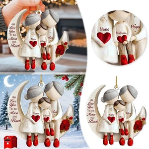 Weihnachten Großeltern Enkelkind Mond Acryl Ornament The Moon Decora - Bild 1 von 6