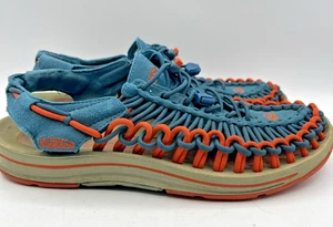 KEEN UNEEK Women’s Sandals Blue Orange Size 8 EU 40.5 Lightweight Outdoor - Picture 1 of 12