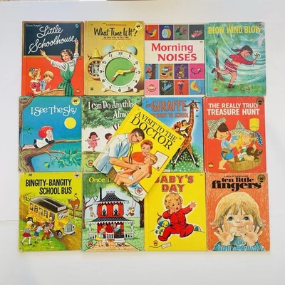 Lot 13 x Wonder Books 1960's Pre-School Vintage Children's Kid's Read Teaching - image 1 of 4