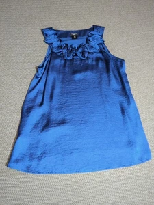 Ann Taylor Women's Top | Size 6P | Stylish Sleeveless Blouse | Stunning Navy... - Picture 1 of 23
